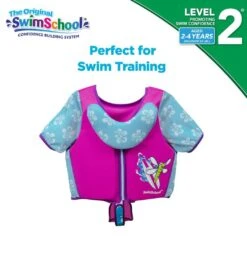 Kids' Deluxe Swim Trainer Vest With Collar -Splash Essentials 5665917108392 pinkblue 5a
