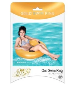 Gold Inflatable Swim 36" Tube With Handles -Splash Essentials 5666896871592 multi 4a