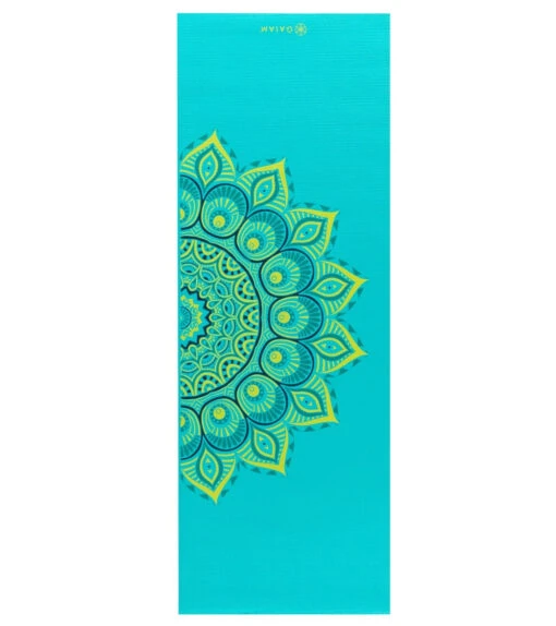 Gaiam Capri Printed Yoga Mat 68" 6mm Extra Thick -Splash Essentials 5668999135400 capri 1a
