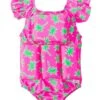 Girls' Palm Tree Floatation Swimsuit -Splash Essentials 5669684052136 2t