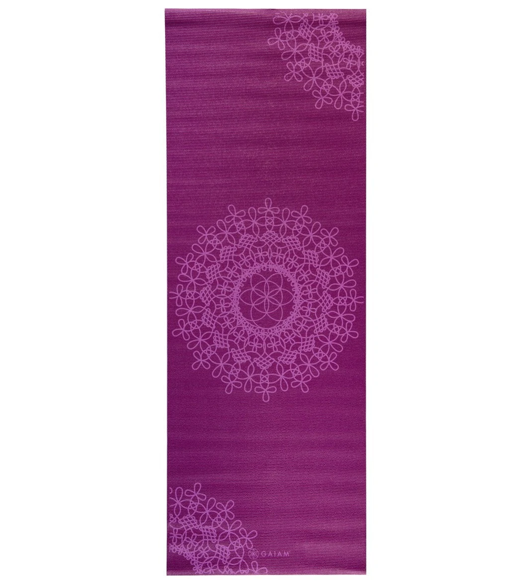 Gaiam Purple Medallion Classic Yoga Mat 68" 4mm 2 Gaiam Purple Medallion Classic Yoga Mat 68" 4mm