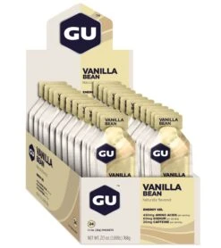 GU Energy Gel (24 Pack) -Splash Essentials 5672075198632 vanillabean 1a