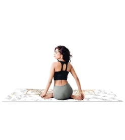 Lotus Yoga Mat 72" 3mm -Splash Essentials 6635510825128 white 4a