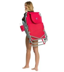 Face Down Beach Chair W/ Backpack Straps -Splash Essentials 6716806398120 red 7a